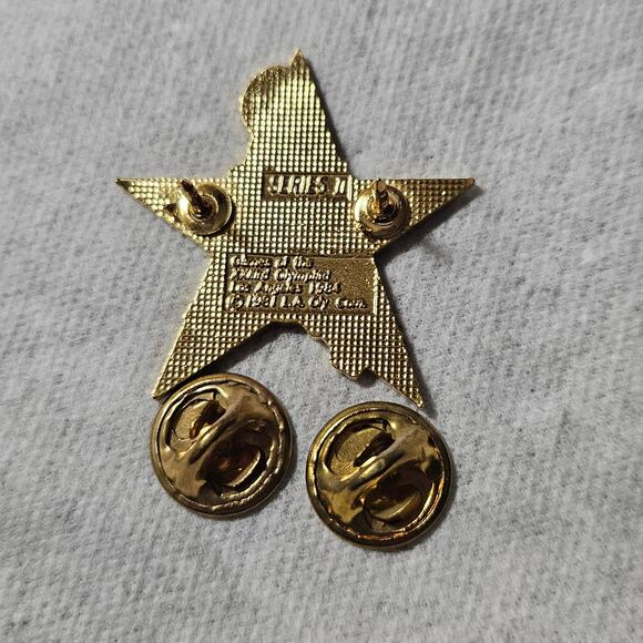 1984 Las Angeles Olympic Game Pin Eagle Tennis - Picture 2 of 2